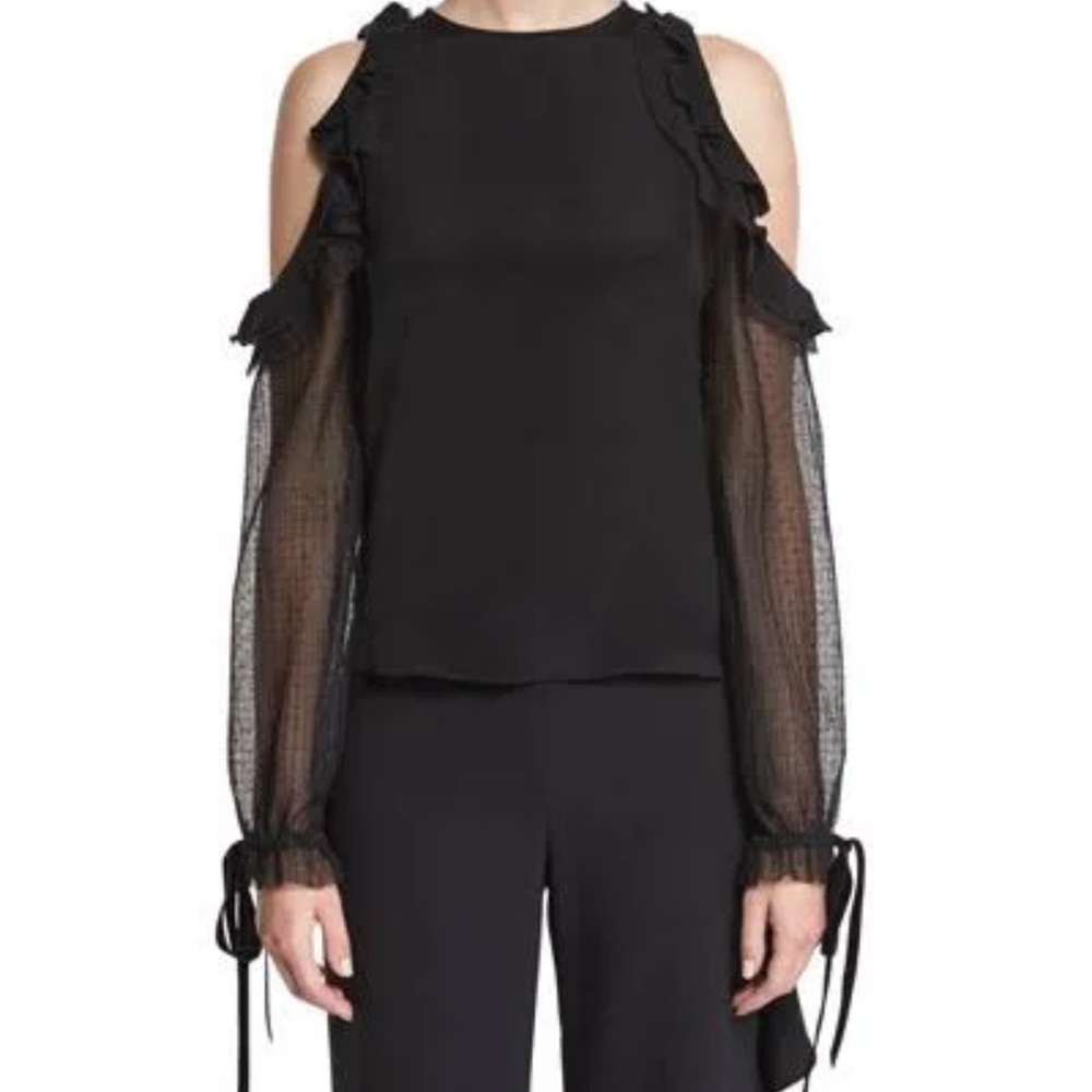 Alexis Tops Alexis Fernand Ruffle Trim Cold Shoulder Top